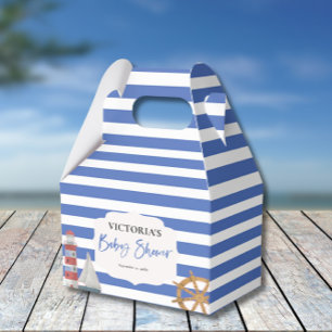 Nautical Blue Boy Baby Shower Favor Box