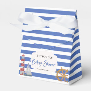 Nautical Blue Boy Baby Shower Favor Box