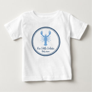 Nautical Blue Lobster coastal  Baby T-Shirt