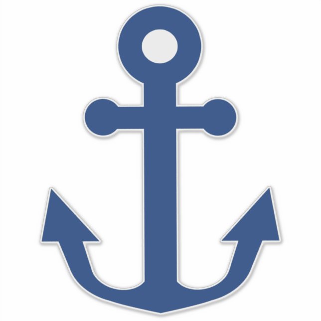 Nautical Blue Ship Anchor (Front)