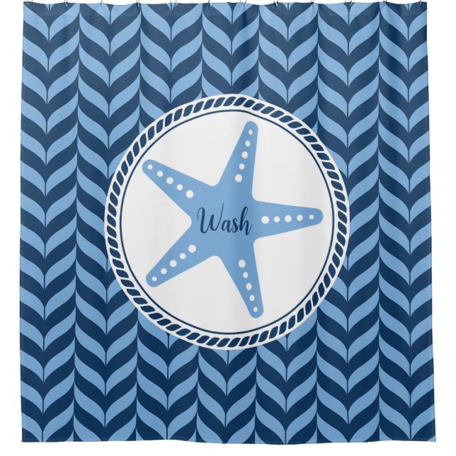 Nautical Blue Starfish coastal  (Front)