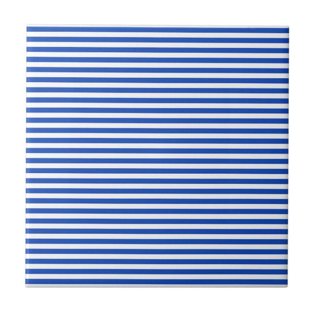 Nautical Blue Stripes Tile (Front)