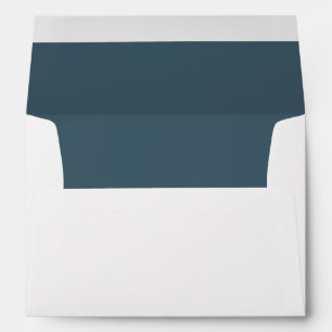 Nautical Blue White with Blue Liner Personalized Envelopes