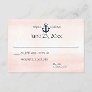 Nautical Blush and Navy Wedding Response