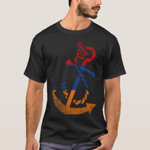 Nautical boat anchor Armenia Armenian Flag ocean F T-Shirt