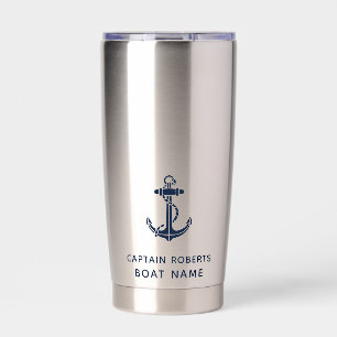 Nautical Boat Anchor Captain Swag Custom Insulated Tumbler