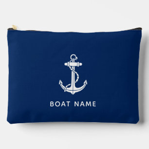Nautical Boat Anchor Custom Modern Cruise Accessory Pouch