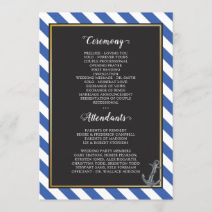 Nautical Boat Anchor Fabulous Sailing Wedding Program