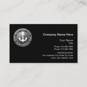 Nautical Boat Anchor Port Hole Theme Business Card