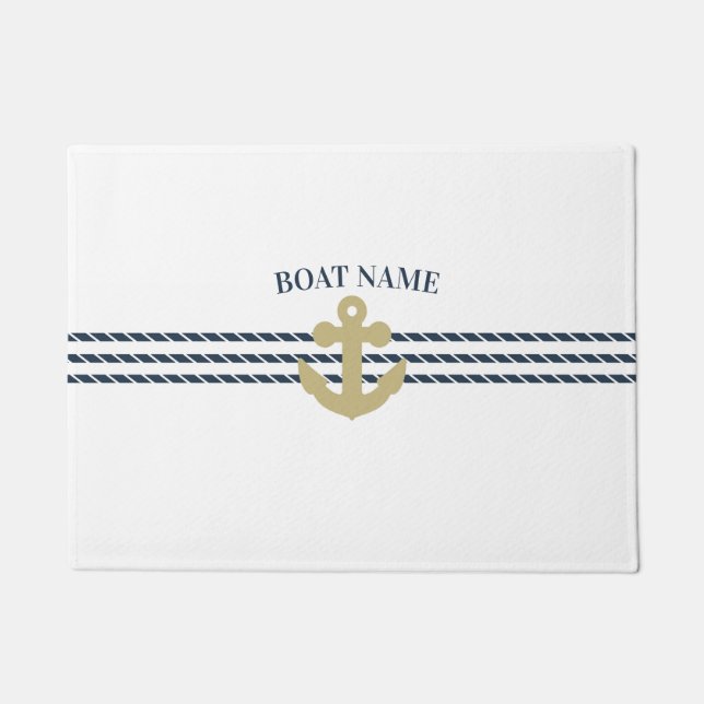 Nautical Boat Anchor,Rope Doormat (Front)
