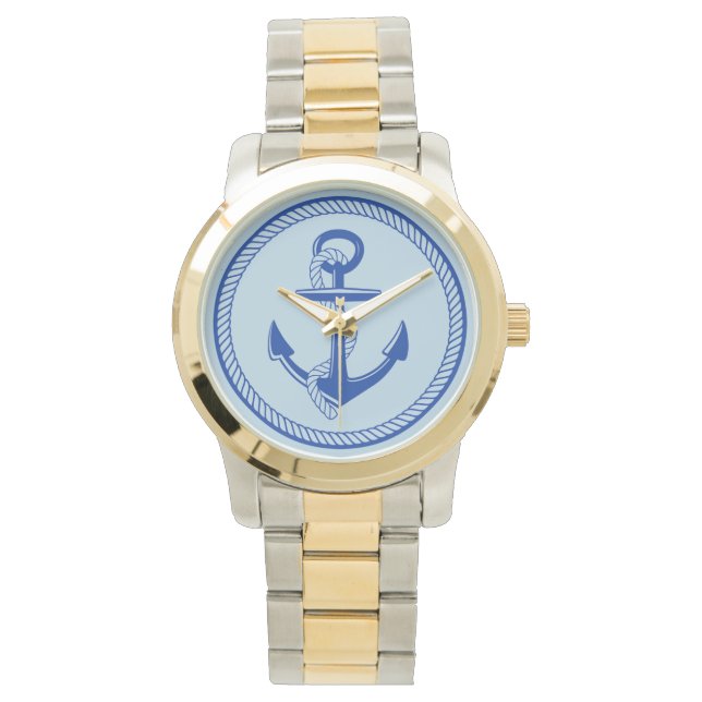 Nautical Boat Anchor Rope Sailing Boating Watch (Front)