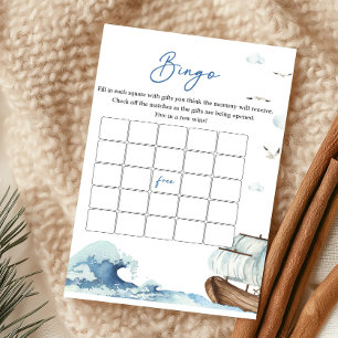 Nautical Boat Baby Shower Bingo Game