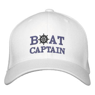 Nautical Boat Captain Custom Embroidered Hat