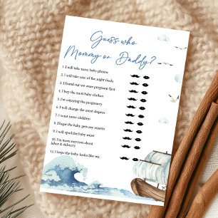 Nautical Boat Guess Who Mommy or Daddy Game