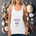 Nautical Boat Last Sail Veil Name Bachelorette Tank Top<br><div class="desc">A fun,  elegant bachelorette party custom tank top featuring modern typography and calligraphy with the title "last sail before the veil". A chic nautical design for a modern bride and her bachelorettes.</div>