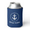 Nautical Boat Name Anchor Rope Navy Blue