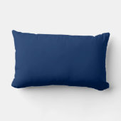 Nautical Boat Name Anchor Rope Navy Blue Welcome Lumbar Pillow (Back)