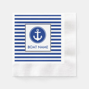 Nautical Boat Name Party Napkins