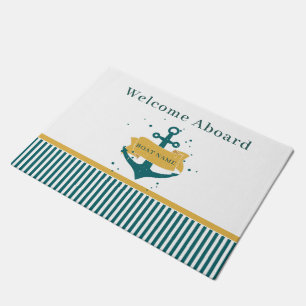 Nautical Boat Name Personalized Doormat