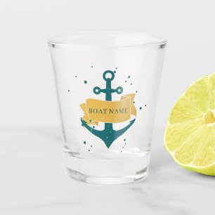 Nautical Boat Name Personalized Shot Glass