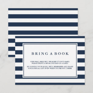 Nautical Boy Baby Shower Book Request Insert