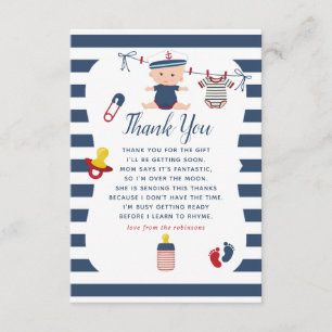 Nautical Boy Baby Shower Thank You
