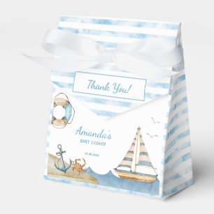 Nautical Boy Baby Shower Thank You Favor Box