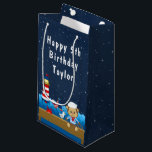 Nautical Boy Monkey Red and Navy Happy Birthday Small Gift Bag<br><div class="desc">This cute and fun gift bag can be personalized with a name or title, such as son, grandson, nephew, friend etc. It features a nautical sailor boy monkey on a wooden deck with a seagull and a crab. In the background there is a red and white lighthouse, a cute bird...</div>
