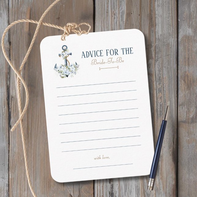 Nautical Bridal Shower Advice Card (Creator Uploaded)