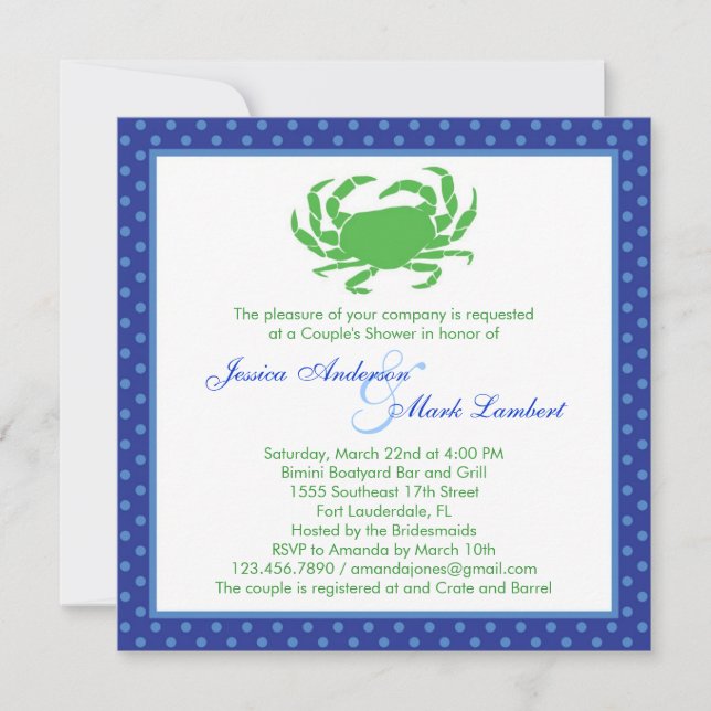 Nautical Bridal Shower Invitation (Front)