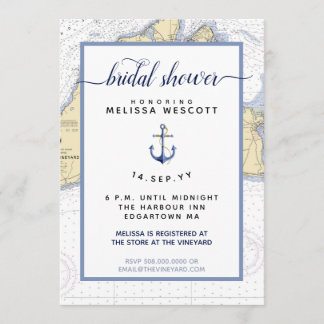 Nautical Bridal Shower | Martha's Vineyard Invitation