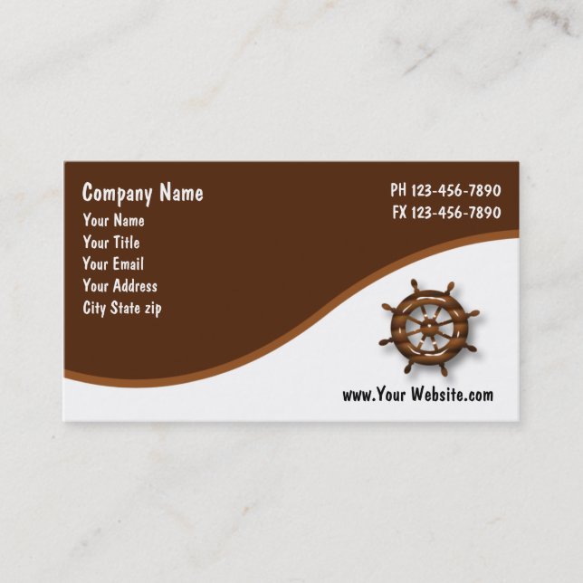 Nautical Business Cards (Front)