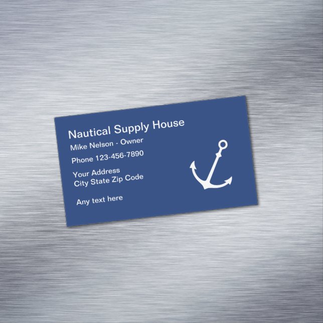 Nautical Business Profile Magnetic Business Card (In Situ)