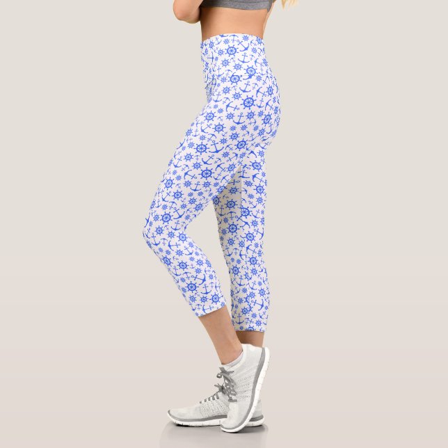 Nautical Capri Leggings (Left)