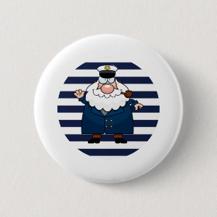 Nautical Captain 2 Inch Round Button