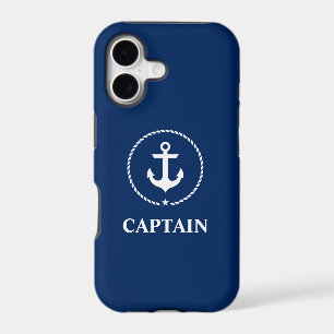 Nautical Captain Anchor Navy Blue