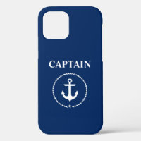 Nautical Captain Anchor Rope Navy Blue