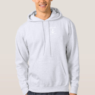 Nautical Captain Boat Name Anchor Blue Hoodie