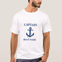 Nautical Captain Boat Name Anchor Rope