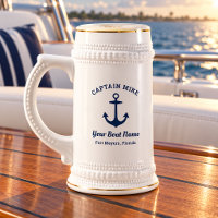 Nautical Captain Custom Boat Name Port