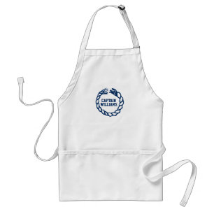 Nautical Captain Custom Name sailing rope knots Standard Apron