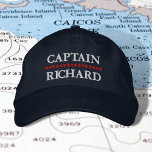 Nautical Captain Your Name Custom Embroidered Hat<br><div class="desc">Introducing the perfect accessory for any nautical enthusiast: the Nautical Captain Your Name Custom Embroidered Hat. Crafted from high-quality materials and designed with a classic blue colour scheme, this customized hat is perfect for anyone who loves spending time on the water. Whether you're a captain of a ship, yacht, or...</div>