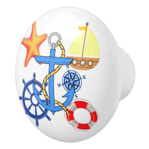 Nautical Ceramic Knob
