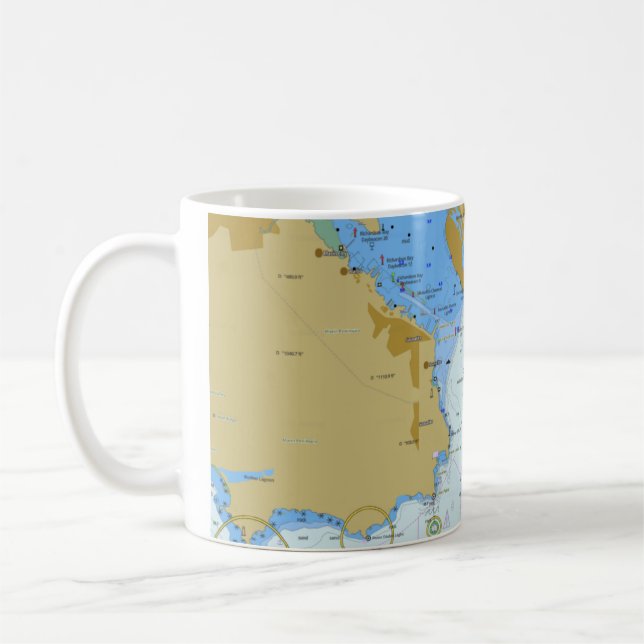 Nautical Chart Coffee Mug (Left)