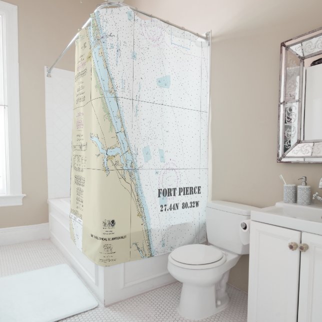 Nautical Chart Fort Pierce FL Longitude Latitude (In Situ)