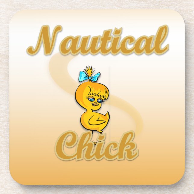 Nautical Chick Coaster (Front)