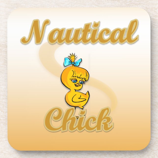 Nautical Chick Coaster (Front)