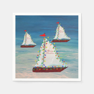 Nautical Christmas Harbour parade Napkin