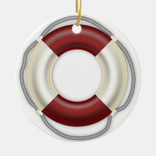 Nautical Christmas Ornament Lifesaver