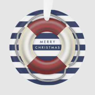 Nautical Christmas Ornaments Custom Blue Acrylic